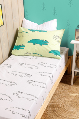 Простыня на резинке Wake me Wake крокодилы